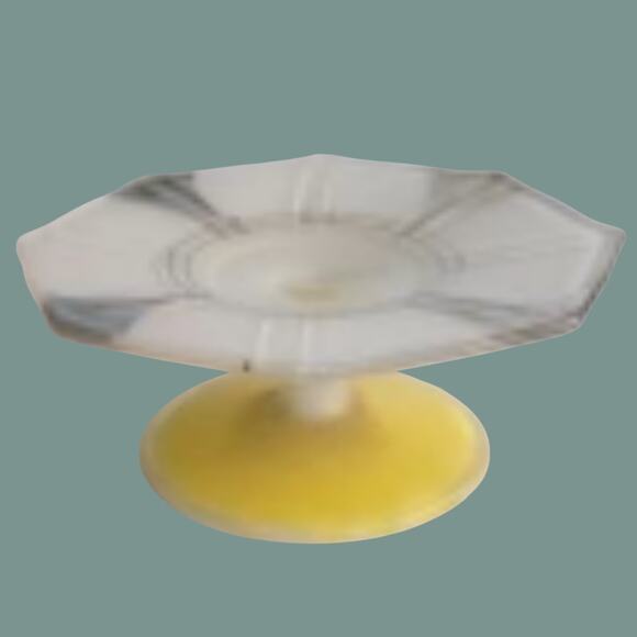 Vintage 1940s Indiana Glass "Moderne Classic" Cheese Plate or Butter Dish - Picture 1 of 6